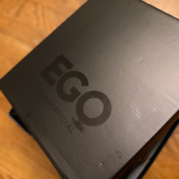 SENNA BUCKLE DETAIL SQUARE TOE BLUE WEDGE HEEL KNEE HIGH BOOT IN BLACK FAUX LEAT - Picture 5 of 12